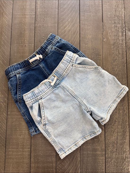 Cat & Jack Other - Cat & Jack Kids Denim Pull-On Shorts - Light Blue & Dark Blue